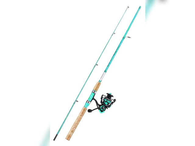 Lot 96-187432 - Sougayilang Fishing Rod and Reel Combo, 2-Piece 5-Foot 6-Inch Graphite &amp; Fiberglass Rod, Durable...