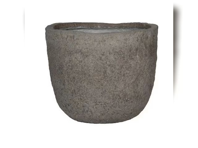 Lot 96-212089 - PotteryPots
18.95 in W Mt. Russell M, Fiberstone Robust Mountain Planter Indoor and Outdoor, Diorite...