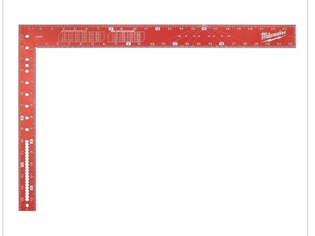 Lot 96-198491 - Milwaukee 16 in. × 24 in. Aluminum Framing Square New