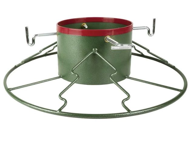 Lot 96-194551 - Pallet of Santa’s Helper Tree Stands, grey, new, some dust from warehouse. MSRP $500. Pallets have s...