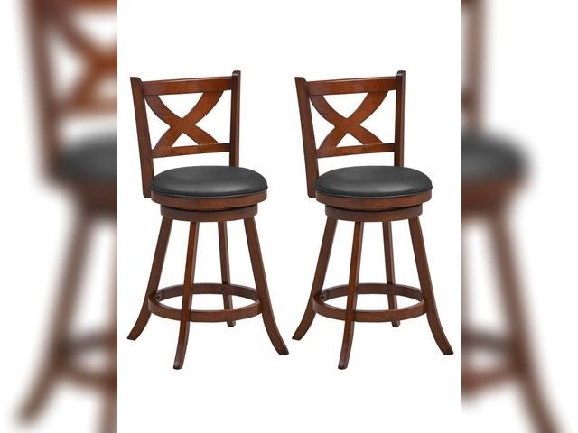 Lot 96-192615 - Costway
24 in. Bar Stools Classic Counter Height Swivel Chairs for Kitchen Pub (Set of 2)
New
MSRP $...