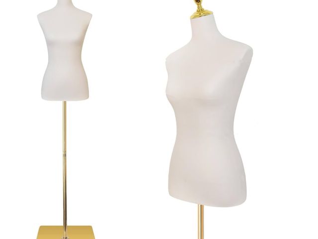 Lot 96-175801 - EaseHome Dress Form Mannequin, Height Adjustable 54”-76” Leather Female Manikin Torso,Model Display ...