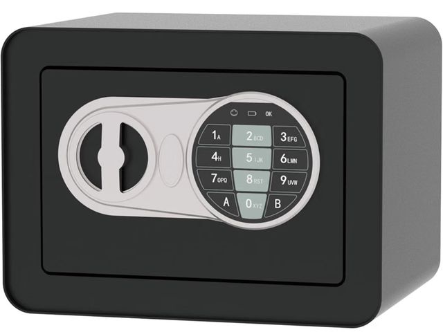 Lot 96-233162 - Small Safe Box - Home Safe for Money Jewelry Documents, Solid Lock Box, Mini Security Box for Kids w...