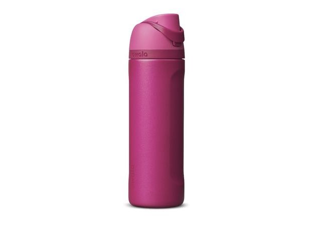 Lot 96-230566 - Owala 24oz FreeSip® Stainless Steel Insulated Water Bottle - Read My Lips Lightly used, has glue res...