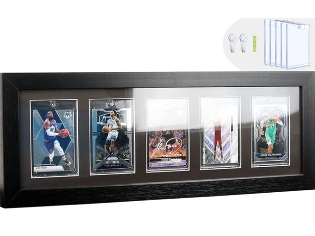 Lot 96-166038 - Trading Card Display Frame - Wall Mount Baseball Card Display Case with UV Protection Magnetic Card ...