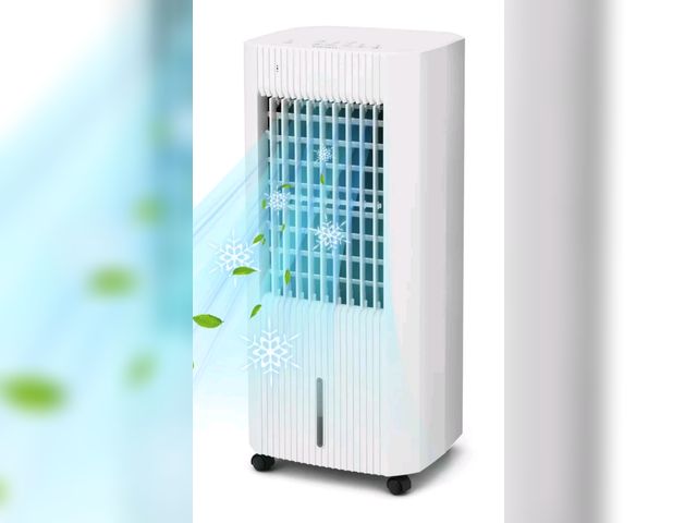 Lot 96-225978 - Costway 3-In-1 Evaporative Air Cooler w/ Humidifier &amp; Fan Portable Rolling Swamp Cooler
Exact mo...