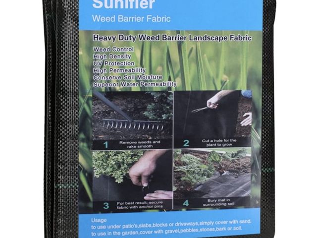 Lot 96-233120 - Sunifier Weed Barrier Landscape Fabric Heavy Duty, Garden Fabric Weed Barrier, Black Mulch for Lands...