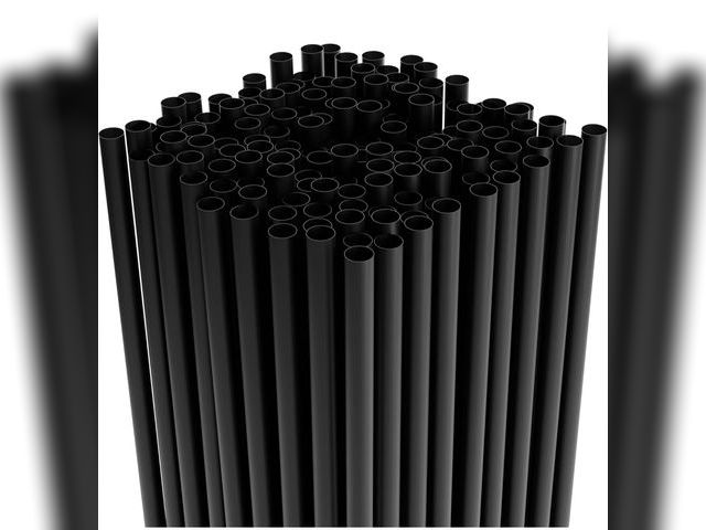 Lot 96-190195 - Bulk plastic straws, exact qty unknown appears to be 500 ct. New