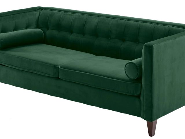 Lot 96-210712 - Green Velvet Upholstered Sofa
Exact model varies from stock photo!! 
New
Msrp $1249.99