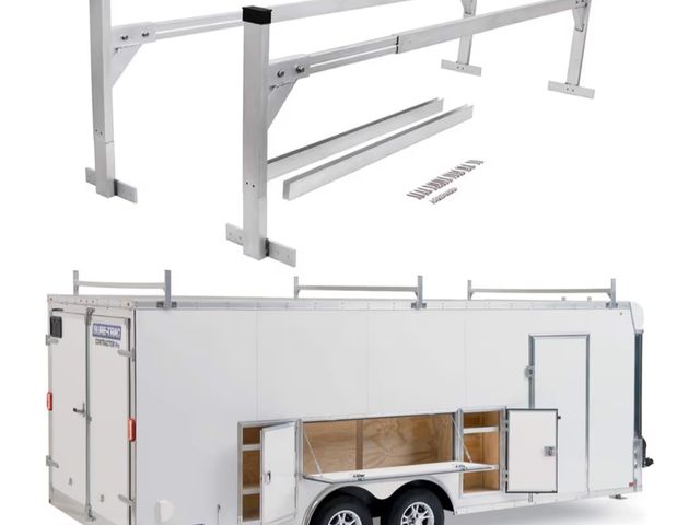Lot 96-187436 - StarONE Trailer Ladder Rack, Adjustable Ladder Rack for 4' - 8.5' Enclosed &amp; Open Trailers, 400 ...