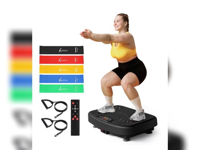 Lot 96-180589 - SoftGym Vibration Plate Exercise Machine for Lymphatic Drainage,Power Vibrate Stand Shake Board 450 ...