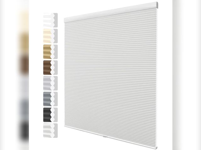 Lot 96-195189 - MiLin Cordless Cellular Shades Cellular Blinds for Windows Light Filtering Honeycomb Design Blinds &...