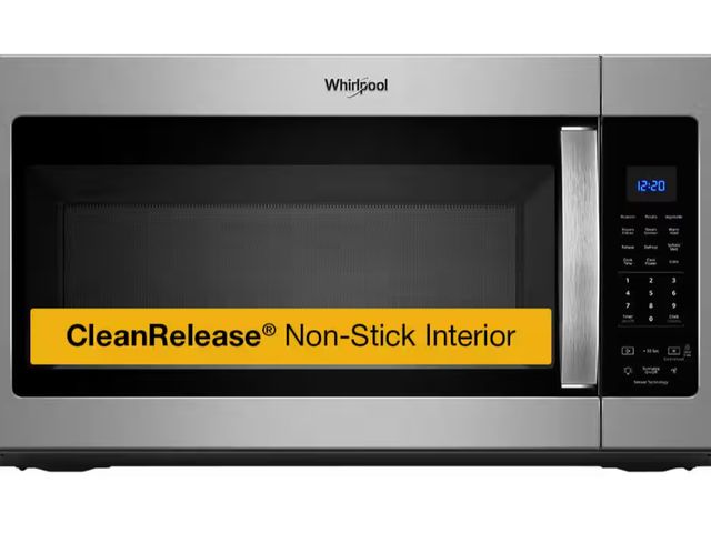 Lot 96-181982 - Whirlpool 1.9 cu. ft. Over the Range Microwave in Fingerprint Resistant Stainless Steel with Sensor ...