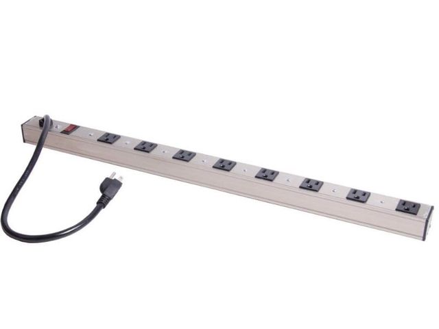 Lot 96-198973 - ProHT 8-Outlet Aluminum Power Strip with 3 ft. Power Cord New