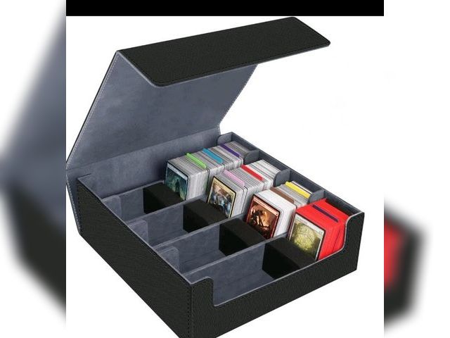 Lot 96-193077 - MuiiuM 3200+ Trading Card Storage Box,4 Rows Card Deck Case for Trading Cards New