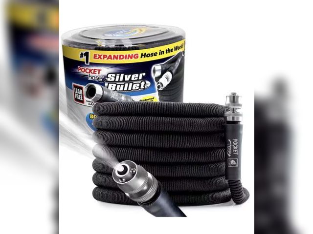 Lot 96-163253 - Pocket Hose
Silver Bullet 3/4 in. Dia x 100 ft. Lightweight Kink-Free Expandable Water Garden Hose
U...