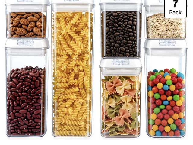 Lot 96-230357 - Airtight Food Storage Containers, 7-Piece Set for Pantry

New. Actual item has black lids