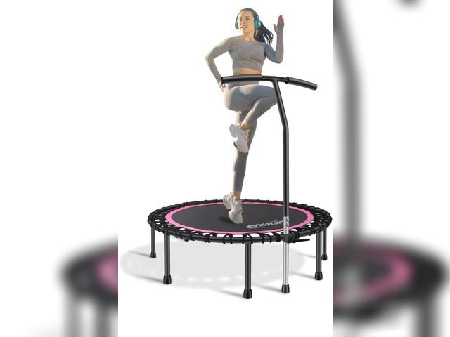Lot 96-164333 - Newan 40"-48" Silent Mini Trampoline Fitness Trampoline Bungee Rebounder Jumping Cardio Trainer Work...