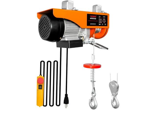Lot 96-166041 - 440Lbs Electric Hoist,510W Electric Winch with Zinc-Plated Steel Wire Hoist for Garage, Warehouses, ...