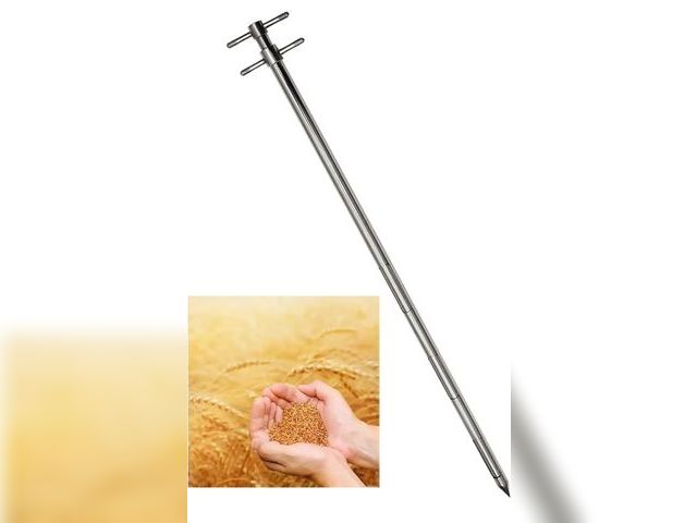 Lot 96-181321 - INTBUYING 39.5inch Double Rotary Grain Powder Sampler Three Zone Grain Probe Sampler 304 Stainless S...