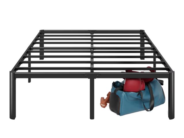 Lot 96-190064 - Zinus Van 16 Inch Queen Metal Platform Bed, Steel Slat Support, No Box Spring Needed, Eco Friendly W...