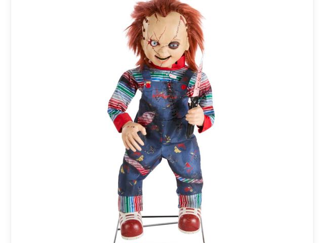 Lot 96-183633 - Universal 3.5 ft. Animated LED Scarred Chucky New MSRP $119