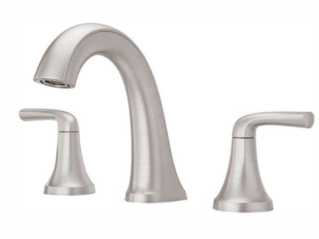 Lot 96-206741 - Pister Ladera 8 in. Widespread Double Handle Bathroom Faucet in Spot Defense Brushed Nickel MSRP $12...