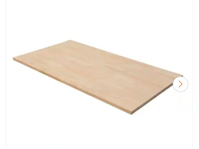 Lot 96-145148 - Hampton Bay 4 ft. L x 25 in. D Unfinished Birch Solid Wood Butcher Block Countertop With Square Edge...