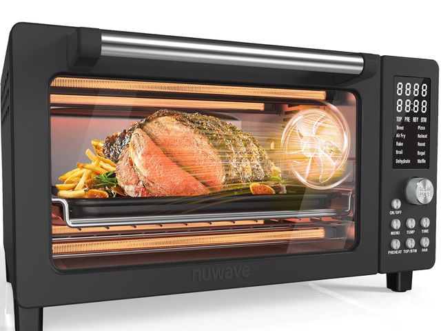 Lot 96-211218 - Nuwave Bravo Pro Smart Air Fryer Toaster Oven Combo, Airfryer Convection Oven Countertop, 10-in-1 Fu...