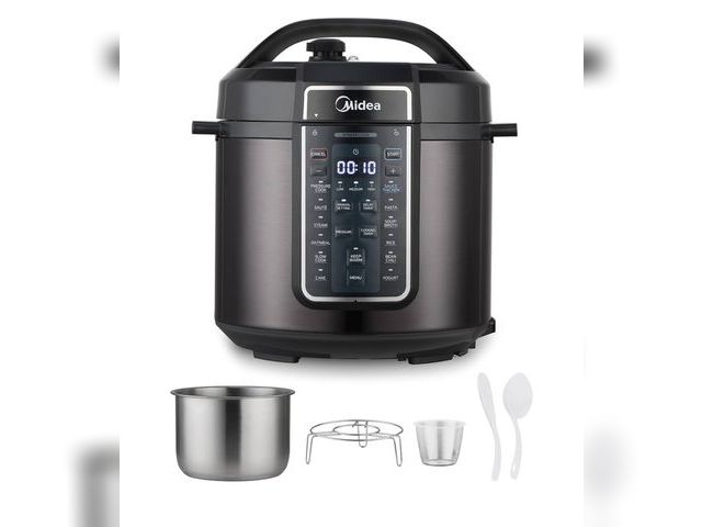 Lot 96-166308 - Midea 12-in-1 Electric Pressure Cooker, 6 Quarts, 12 Presets, Multi-Functional Programmable Slow Coo...