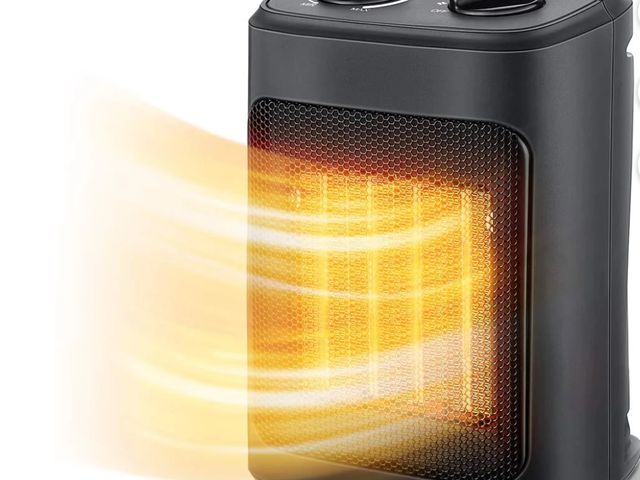 Lot 96-178305 - Electric Space Heater 1500W, PTC Ceramic Portable Heater with Thermostat, Fast Heating for Indoor Us...