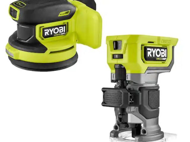 Lot 96-210927 - RYOBI
ONE+ 18V Cordless HP Brushless Compact Router and 18V Cordless HP 5 inch Random Orbit Sander S...