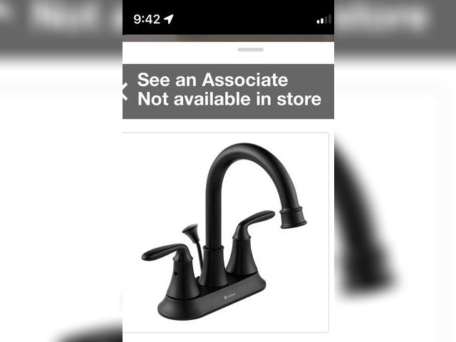 Lot 96-156845 - Glacier Bay Sadira 4 in. Centerset 2-
Handle High-Arc Bathroom Faucet in Matte Black New