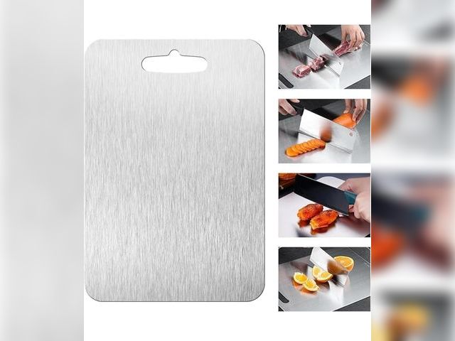 Lot 96-185980 - Titanium Cutting Board - 2025 New Upgrade 100% Pure Titanium Cutting Boards for Kitchen Double Sided...