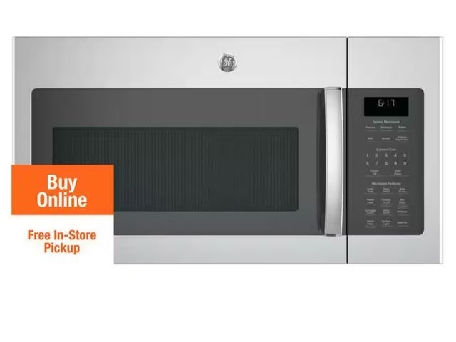 Lot 96-174387 - GE 1.7 cu. ft. Over the Range Microwave with Sensor Cooking in Stainless Steel MSRP $499 New