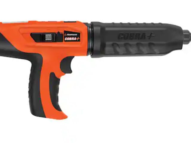 Lot 96-191707 - Ramset
Cobra Plus 0.27 Caliber Semi-Automatic Powder Actuated Tool (PAT) with Silencer
Appears Light...