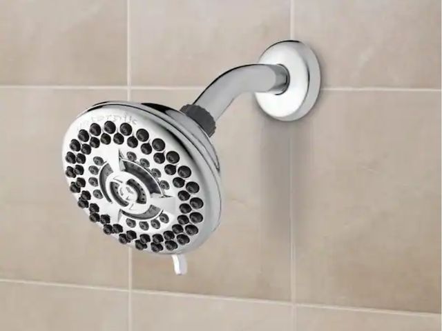 Lot 96-165406 - Waterpik
9-Spray 4.5 in. Single Wall Mount 1.8 GPM Fixed Shower Head in Chrome
Used Untested