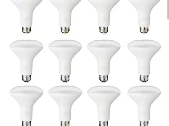 Lot 96-162324 - 65-Watt Equivalent BR30 Dimmable Flood LED Light Bulb Soft White (12-Pack) New