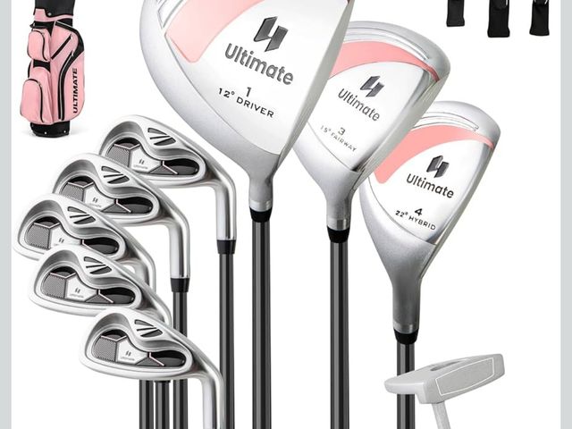 Lot 96-192330 - ULTIMATE Women's Complete Golf Club Set, 9/11pcs Right Handed Ladies Golf Clubs Set w/ 460cc Alloy D...