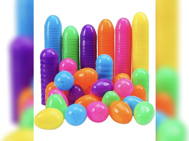 Lot 96-226418 - 2000 Pcs Plastic Easter Eggs,2.35" Bright Colors Easter Eggs for Easter Hunt, Easter Theme Party Dec...