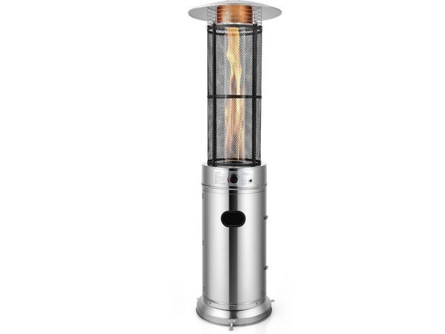 Lot 96-197295 - Costway 40000 BTU Patio Heaters
Stainless Steel Round Propane Glass Tube Flame W/Wheels
New
MSRP $60...