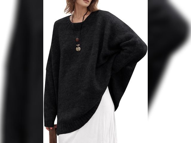 Lot 96-191018 - UNCLECAT Women's Oversized Sweaters Trendy Knit Sweater Tops Long Sleeve Crewneck Casual Pullover Si...