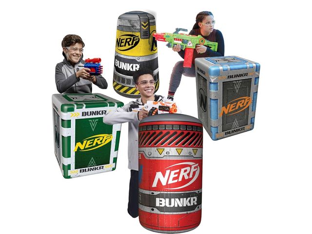Lot 96-169164 - BUNKR Battle Zones NERF Nerf Competition Pack 4 Inflatable Bunkers for Combat, NERF War, Laser Tag, ...