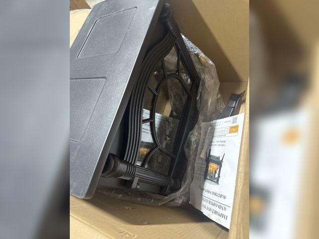 Lot 96-179916 - R.W.FLAME
23.48 in. Freestanding Electric Fireplace Stove Heater in Black
Open appears unused, untes...