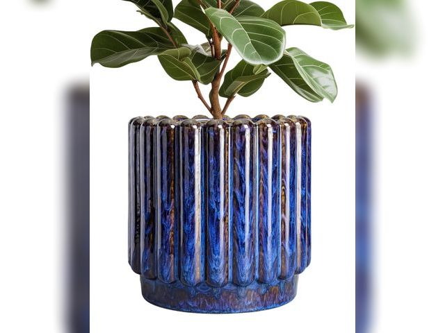 Lot 96-192163 - Ceramicfor 12 Inch Pots for Plants - Ceramic Planter Indoor Outdoor, Large Ceramic Flower Pots with ...