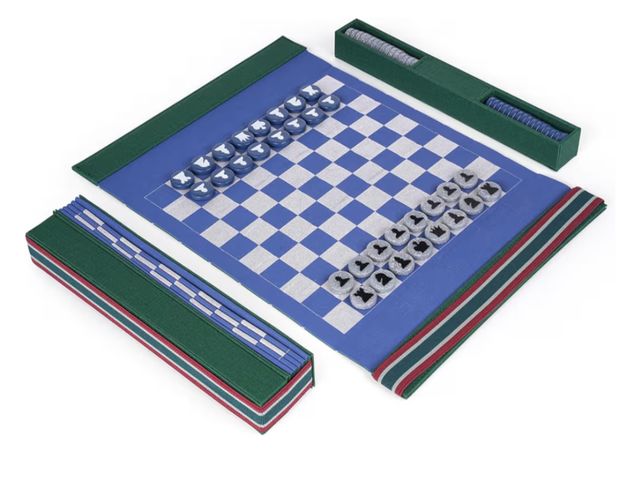 Lot 96-198140 - Portable Travel Chess Set – Foldable Chess Board with Elegant Acrylic Chess Pieces – Compact &amp; L...