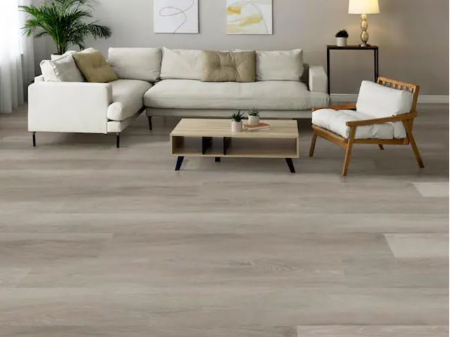 Lot 96-198775 - 40.2 sq ft of Lifeproof
Inman Lake Oak 22 MIL x 8.7 in. W x 48 in. L Click Lock Waterproof Luxury Vi...