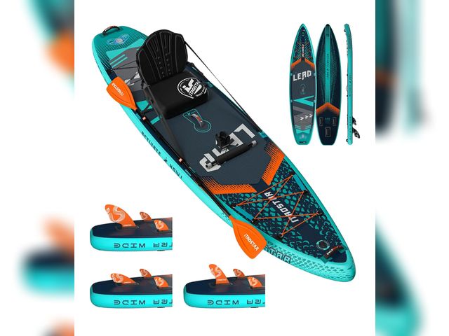 Lot 96-171586 - Lead 11‘ x 33" / 12’×35" Inflatable Stand Up Paddle Board - Premium SUP Board Kit - Ultra Stable Pad...