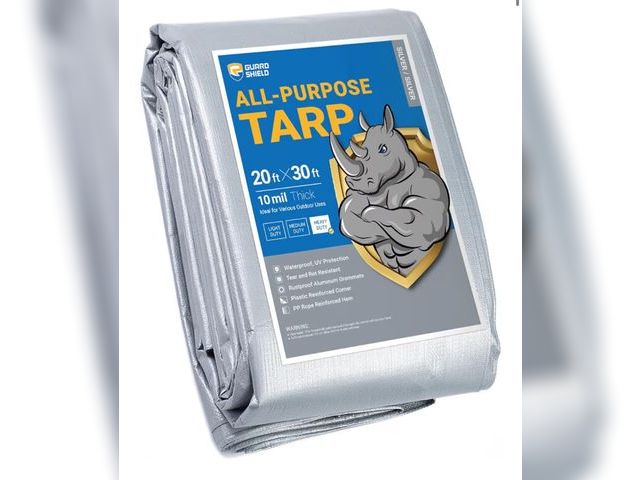 Lot 96-175094 - Heavy Duty Tarp 20x30 Feet Silver Multi Purpose Thick Waterproof Poly Tarp Cover

New. Actual item m...
