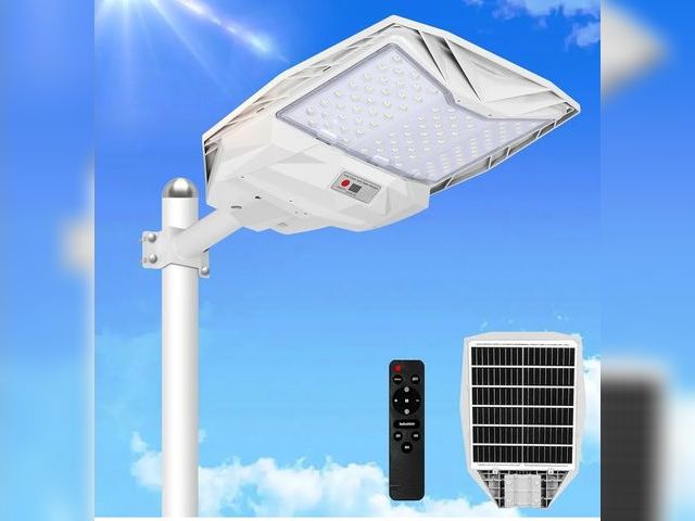 Lot 96-166731 - Solar Street Lights Outdoor 700000LM, Bright LED Street Lights with Motion Sensor and Remote, Dusk t...